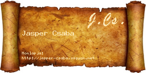 Jasper Csaba névjegykártya