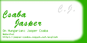 csaba jasper business card